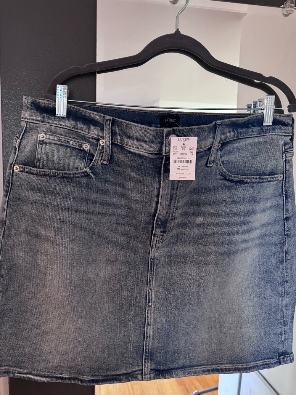J. Crew Light Washed Denim Skirt